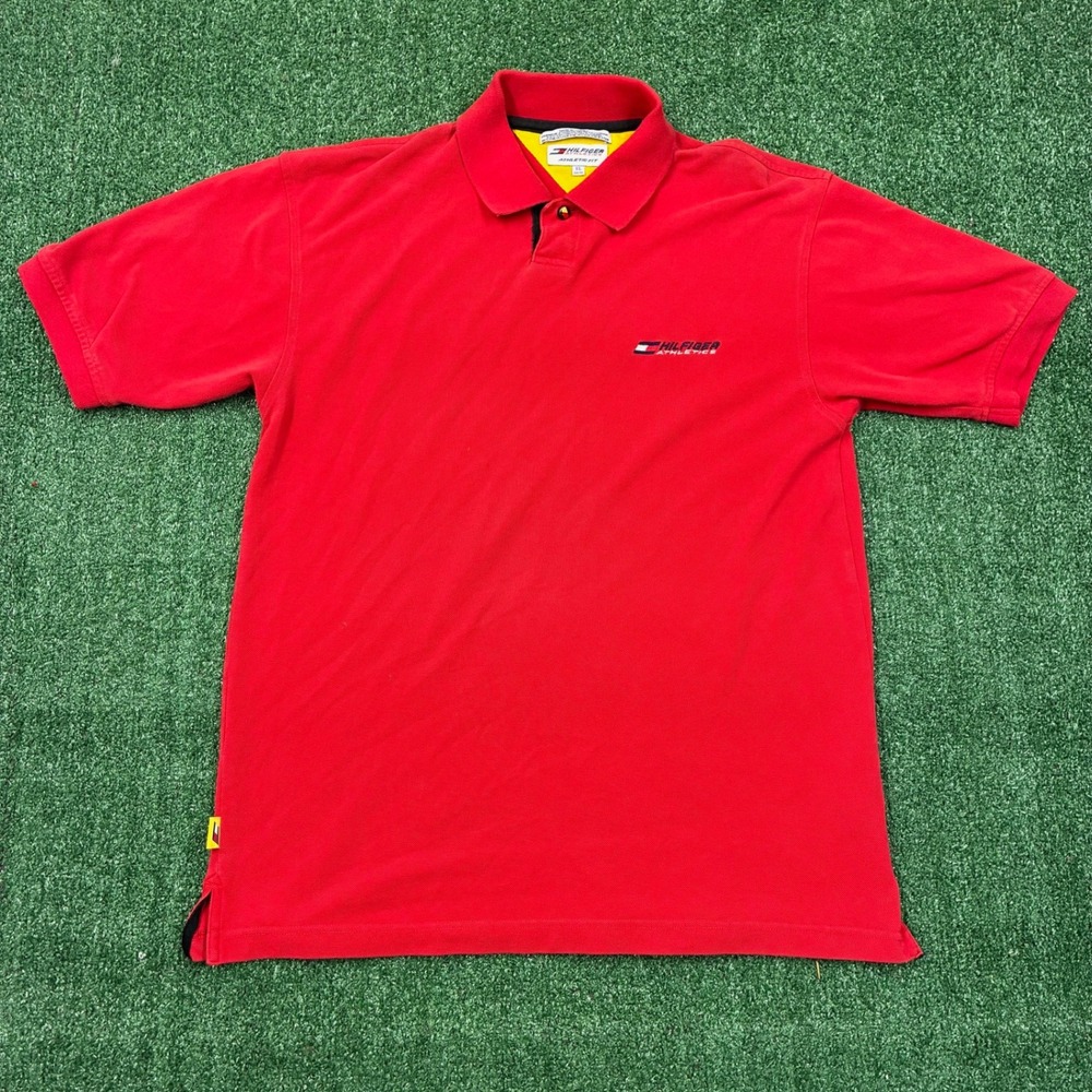 Vintage 90's Tommy Hilfiger Athletics Embroidered‎ Polo Shirt